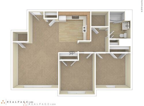 2 Bedroom: Beds - 2: Baths - 1: SqFt Range - 974 to 974