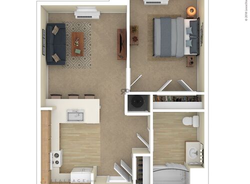 1 Bedroom: Beds - 1: Baths - 1: SqFt Range - 665 to 665