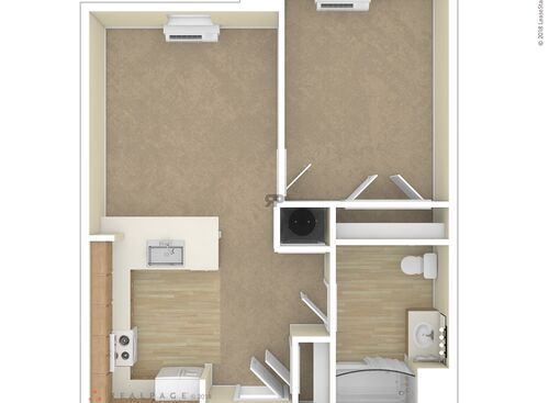 1 Bedroom: Beds - 1: Baths - 1: SqFt Range - 665 to 665