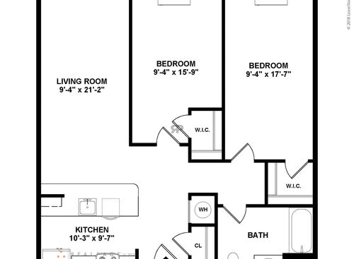 2 Bedroom: Beds - 2: Baths - 1: SqFt Range - 857 to 857