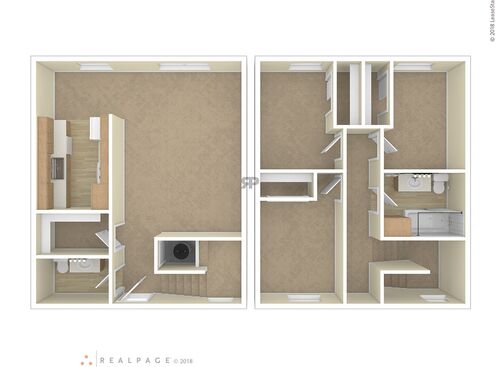 3 Bedroom: Beds - 3: Baths - 1: SqFt Range - 1065 to 1065