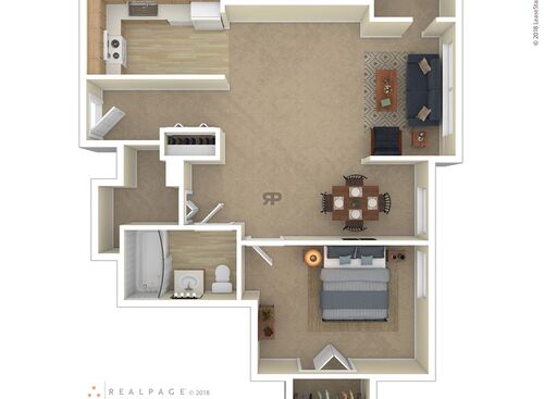 2 Bedroom: Beds - 2: Baths - 1: SqFt Range - 888 to 888