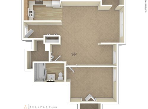 2 Bedroom: Beds - 2: Baths - 1: SqFt Range - 888 to 888