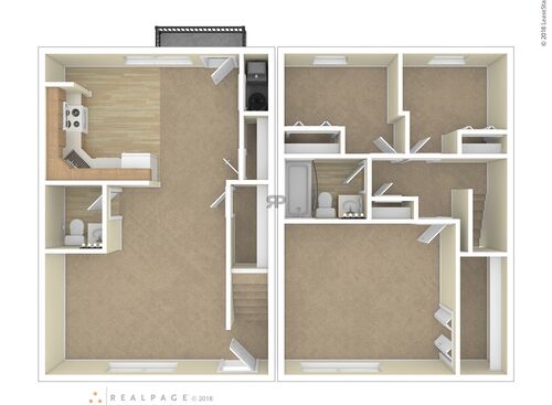 4 Bedroom: Beds - 4: Baths - 2: SqFt Range - 1288 to 1288