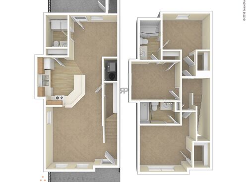 3 Bedroom: Beds - 3: Baths - 1: SqFt Range - 1075 to 1075