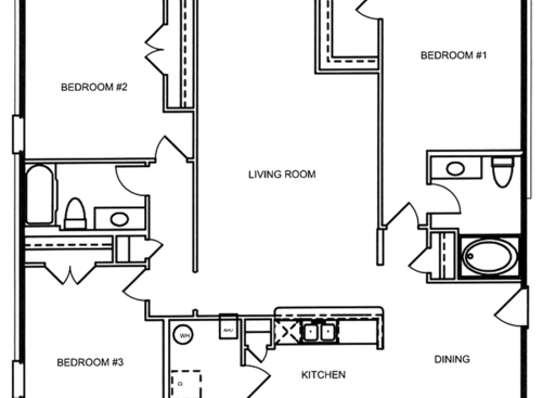 Blossom 3 Bed / 2 Bath: Beds - 3: Baths - 2: SqFt Range - 1465 to 1465