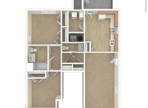 2 Bedroom: Beds - 2: Baths - 1: SqFt Range - 1144 to 1144