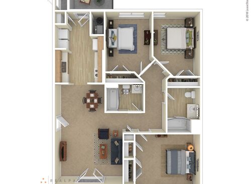 3 Bedroom: Beds - 3: Baths - 2: SqFt Range - 1204 to 1204