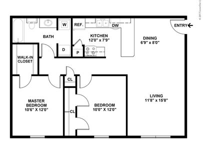 B1: Beds - 2: Baths - 1: SqFt Range - 879 to 879