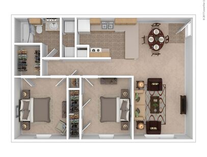 B1: Beds - 2: Baths - 1: SqFt Range - 879 to 879