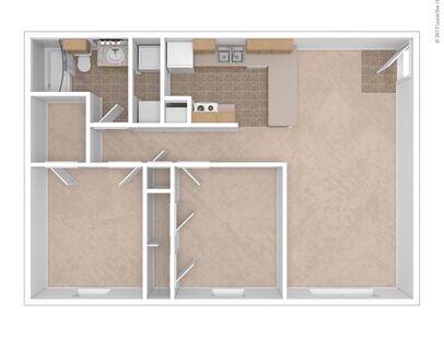B1: Beds - 2: Baths - 1: SqFt Range - 879 to 879