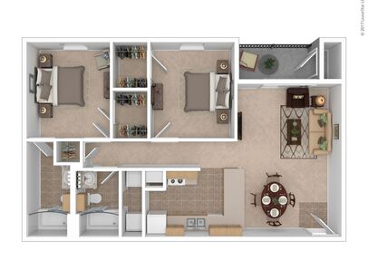 B2: Beds - 2: Baths - 2: SqFt Range - 990 to 990