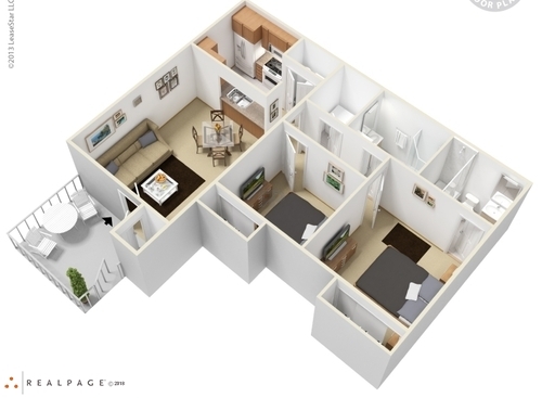 Bluewater Village - Plan B 2 Bed/2 Bath - 2 bed - 2 bath - 830 sf