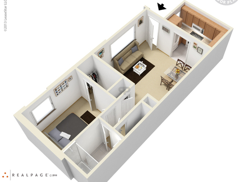 1 Bedroom 1 Bath: Beds - 1: Baths - 1: SqFt Range - 600 to 600