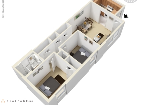 Trans Mountain Apartments - 2 Bedroom 1 Bath - 2 bed - 1 bath - 665 sf