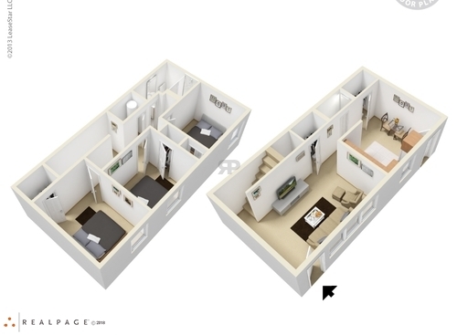 3 Bedroom 1.5 Bath: Beds - 3: Baths - 1.5: SqFt Range - 1112 to 1112