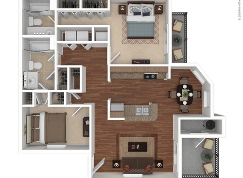 Martello - Plank Flooring: Beds - 2: Baths - 2: SqFt Range - 1014 to 1014
