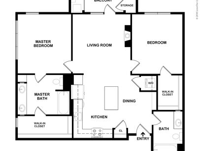 2 Bed 2 Bath: Beds - 2: Baths - 2: SqFt Range - 1080 to 1080