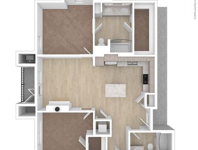 2 Bed 2 Bath: Beds - 2: Baths - 2: SqFt Range - 1080 to 1080