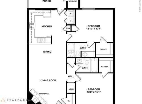 2 Bedroom: Beds - 2: Baths - 2: SqFt Range - 1100 to 1100