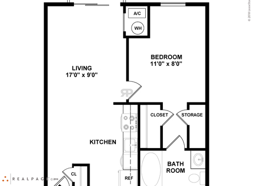 1 Bedroom: Beds - 1: Baths - 1: SqFt Range - 600 to 600
