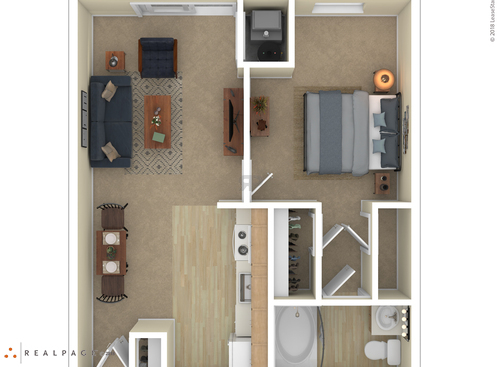 1 Bedroom: Beds - 1: Baths - 1: SqFt Range - 600 to 600