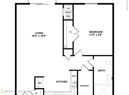1 Bedroom: Beds - 1: Baths - 1: SqFt Range - 600 to 600