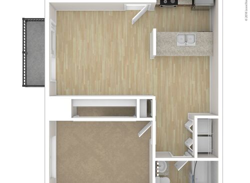 Ashford-R: Beds - 1: Baths - 1: SqFt Range - 600 to 600