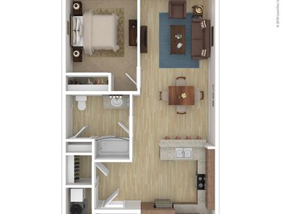 A1: Beds - 1: Baths - 1: SqFt Range - 736 to 736