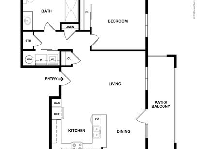 A2: Beds - 1: Baths - 1: SqFt Range - 787 to 787
