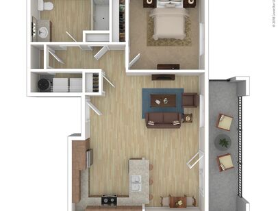 A2: Beds - 1: Baths - 1: SqFt Range - 787 to 787