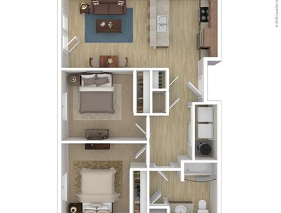 B1: Beds - 2: Baths - 1: SqFt Range - 883 to 883