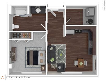 Type 1: Beds - 1: Baths - 1: SqFt Range - 546 to 546