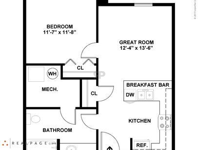 Type 2: Beds - 1: Baths - 1: SqFt Range - 652 to 652