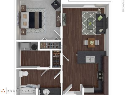 Type 2: Beds - 1: Baths - 1: SqFt Range - 652 to 652