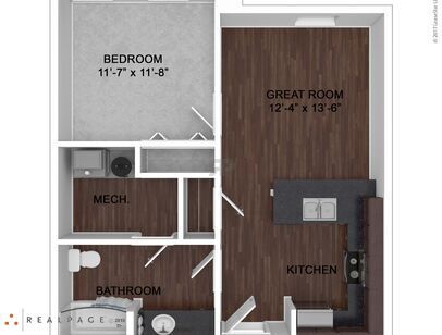 Type 2: Beds - 1: Baths - 1: SqFt Range - 652 to 652