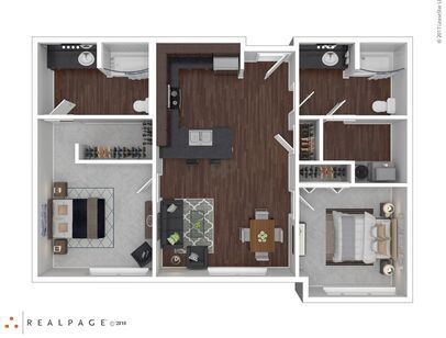 Type 6: Beds - 2: Baths - 2: SqFt Range - 1055 to 1055
