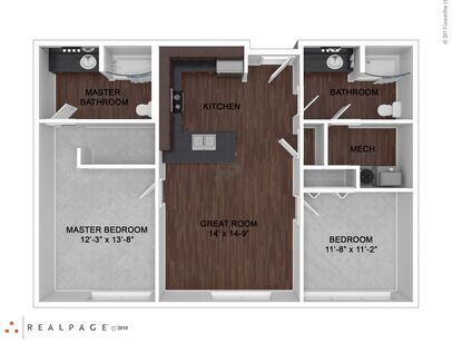 Type 8: Beds - 2: Baths - 2: SqFt Range - 1114 to 1114