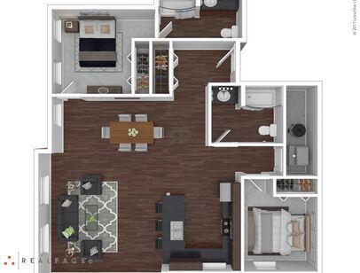 Type 9: Beds - 2: Baths - 2: SqFt Range - 1365 to 1365