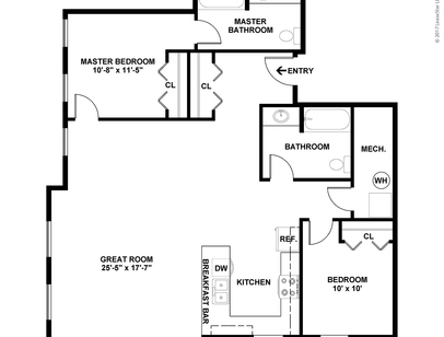 Type 9: Beds - 2: Baths - 2: SqFt Range - 1365 to 1365