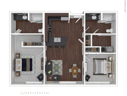 Type 8: Beds - 2: Baths - 2: SqFt Range - 1114 to 1114