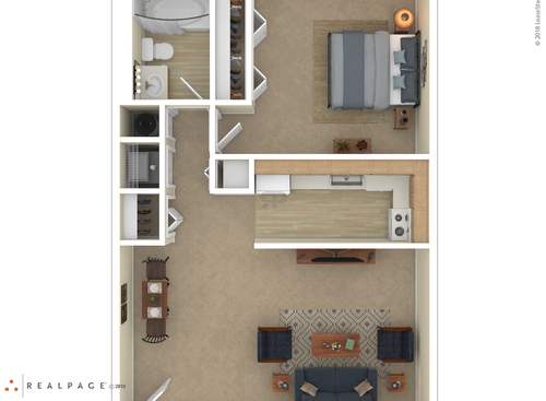 1 Bedroom: Beds - 1: Baths - 1: SqFt Range - 500 to 500