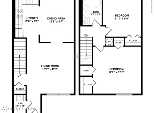 2 Bedroom: Beds - 2: Baths - 1: SqFt Range - 600 to 600