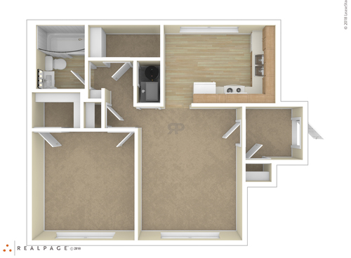 1 Bedroom: Beds - 1: Baths - 1: SqFt Range - 624 to 624