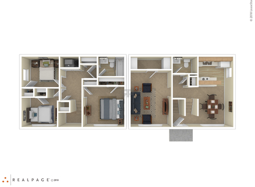 3 Bedroom: Beds - 3: Baths - 1: SqFt Range - 1120 to 1120