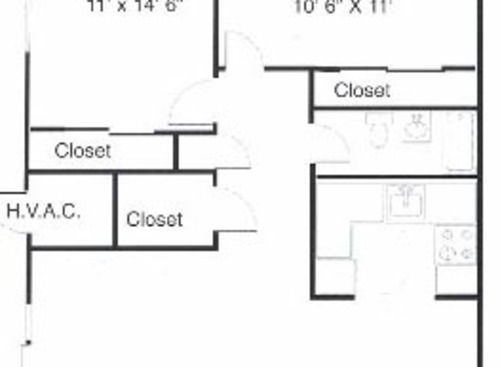 Two Bedroom: Beds - 2: Baths - 1: SqFt Range - 850 to 850