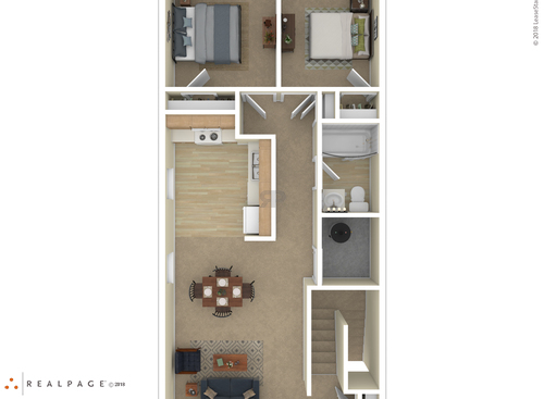 2 Bedroom: Beds - 2: Baths - 1: SqFt Range - 1094 to 1094