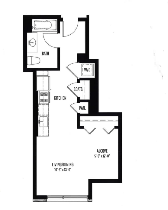 Studio2 Bedroom Apartments Old Town Chicago 1225 Old Town Floor Plans