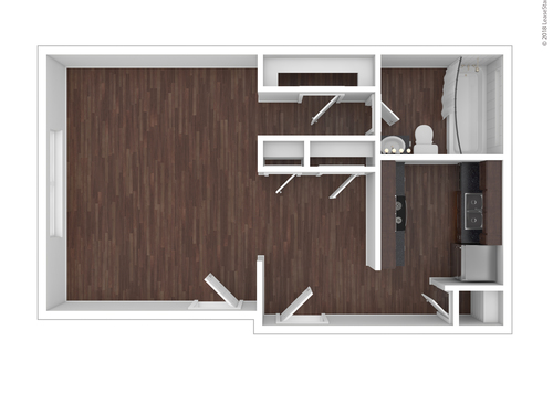 Studio (1 Bath): Beds - Studio: Baths - 1: SqFt Range - 559 to 559