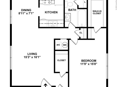 Winchester (1 Bedroom / 1 Bath: Beds - 1: Baths - 1: SqFt Range - 745 to 745